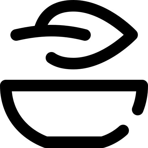 Salad vegan organic food and restaurant icon