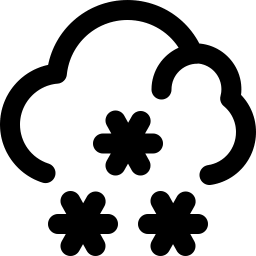 Snow cloud snowy climate icon