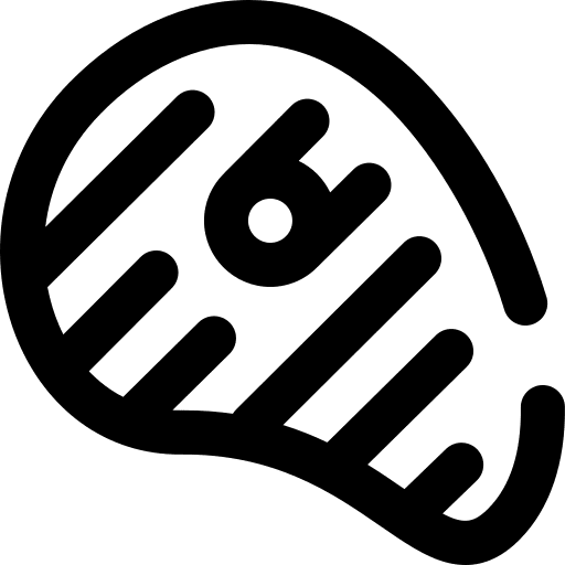 Steak proteins grilled barbecue icon