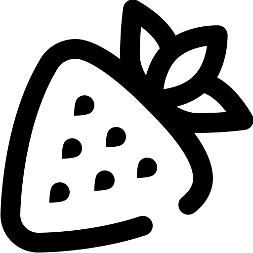 Strawberry strawberry food and restaurant organic icon