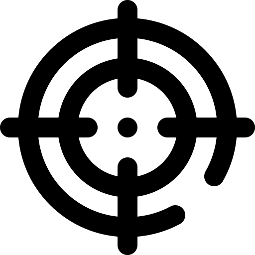 Target aim sports and competition sniper icon