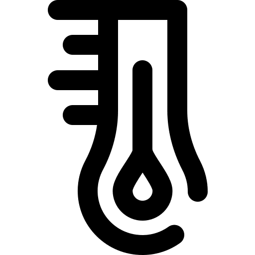 Thermometer weather cool temperature icon