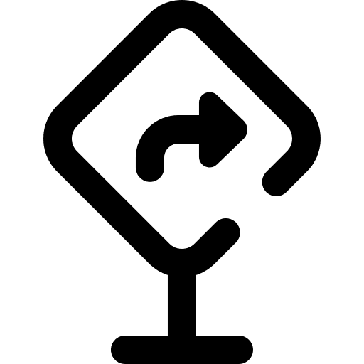 Turn right transportation traffic traffic sign icon