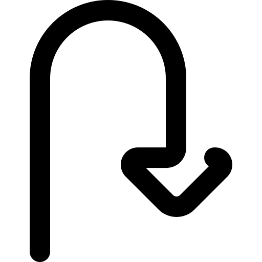 U turn u turn arrows right arrow icon