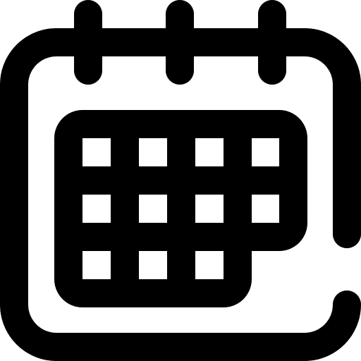 Calendar time organization time and date icon