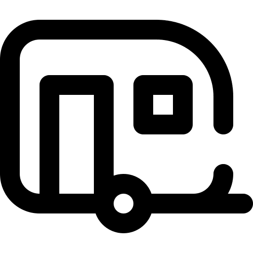 Caravan trailer car travel icon