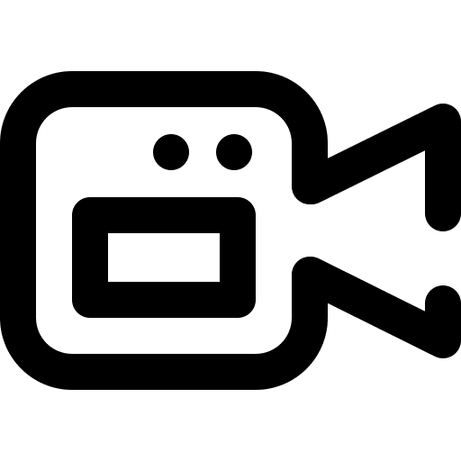 Video camera film electronics technology icon