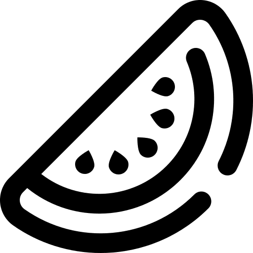 Watermelon organic vegan fruit icon