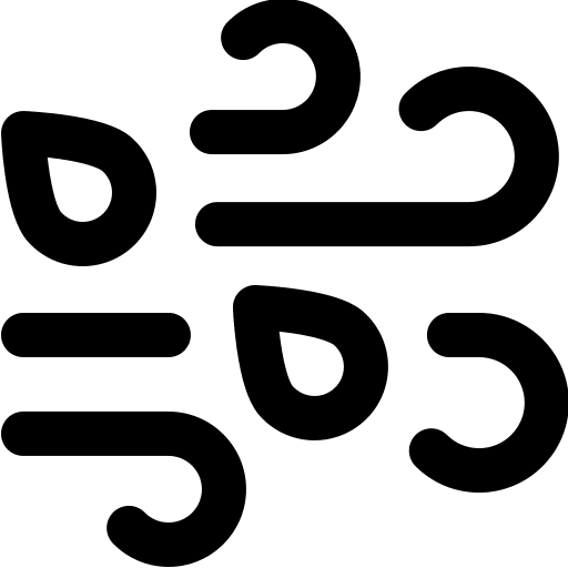 Wind meteorology blowing weather icon