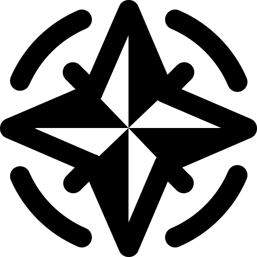 Wind rose rose cardinal points orientation icon