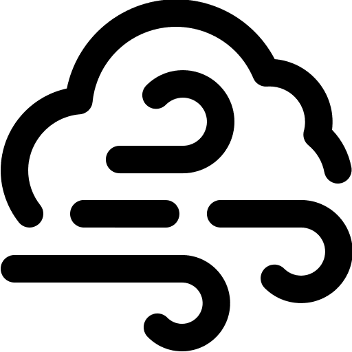 Windy weather windy blowing icon