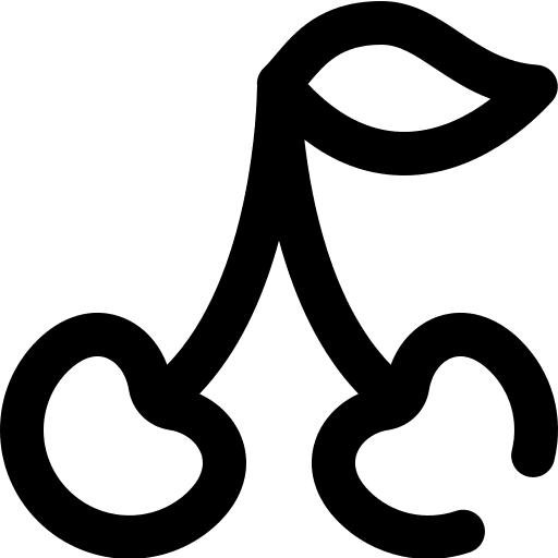 Cherry vegetarian cherries vegan icon