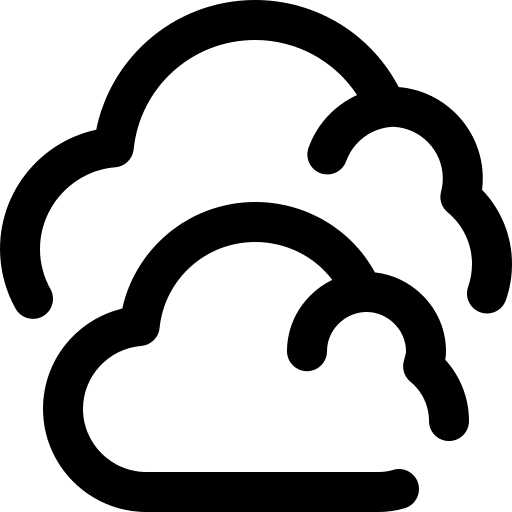 Clouds sky atmospheric cloud icon