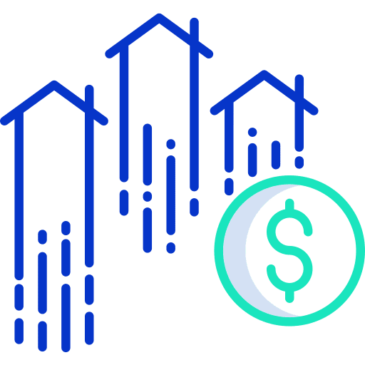 Increase investment increase stats icon