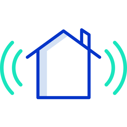 Smart home buildings smart house wireless icon