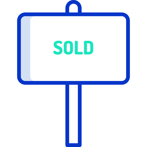 Sold signs signaling sign icon