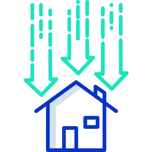 Drop house business home icon