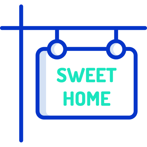 Sweet home property architecture and city house icon