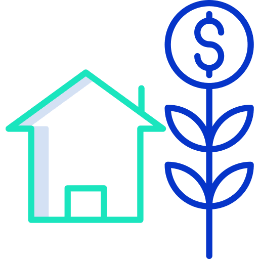 Value buildings value property icon