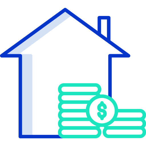 Value business and finance real estate value icon