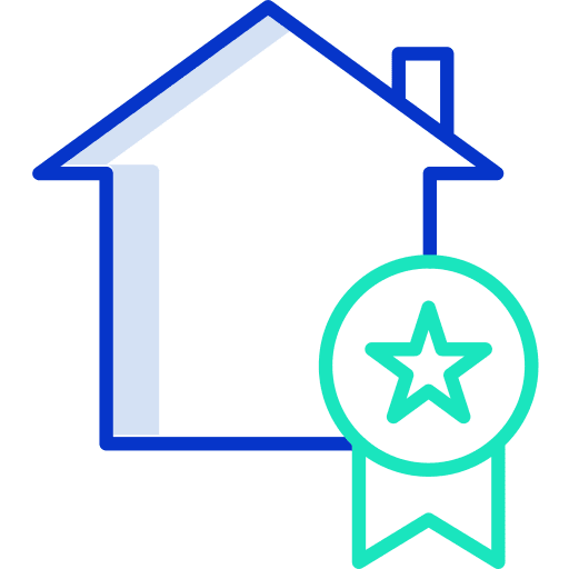Certified architecture and city quality star icon