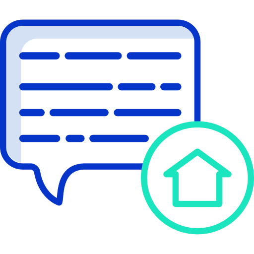 Chat communication message real estate icon