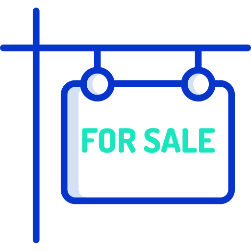 For sale for sale signs signaling icon