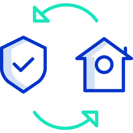 Home insurance protection construction insurance icon