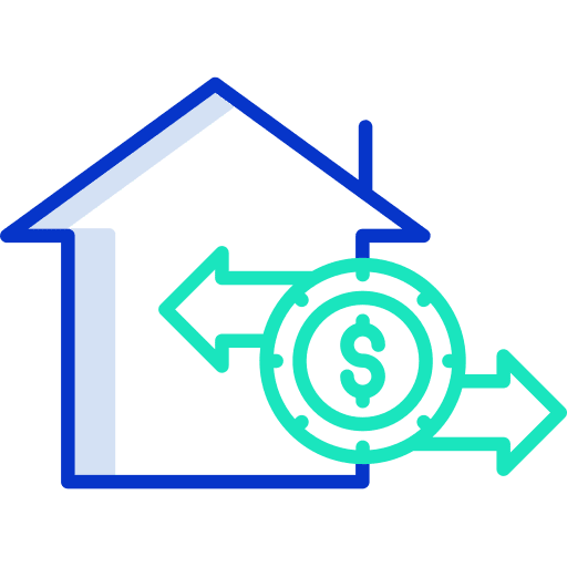 Invest home real estate light bulb icon