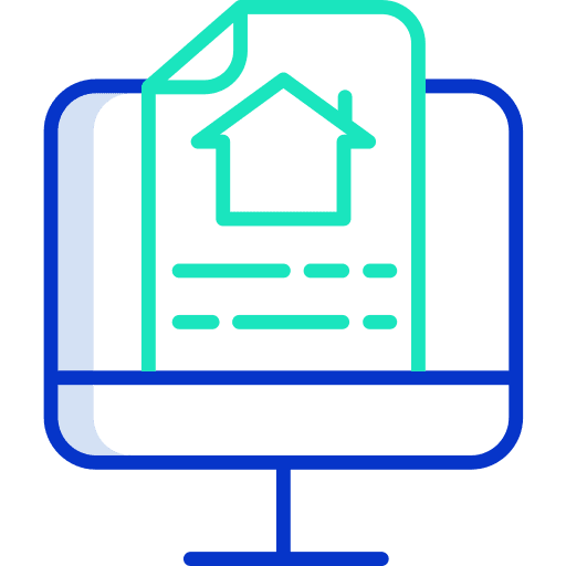 Loan website real estate bank icon