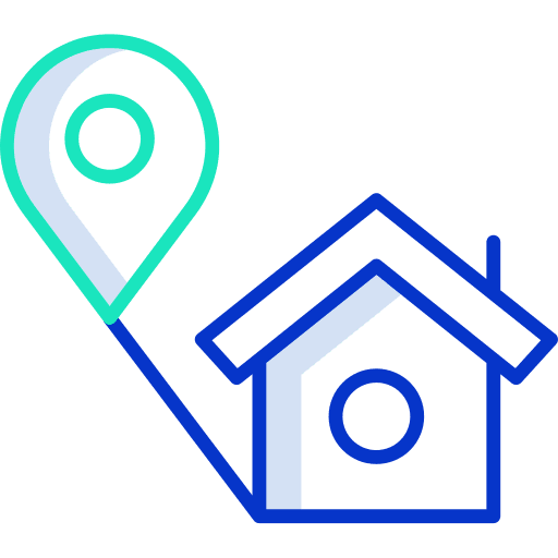 Location map placeholder signs house icon