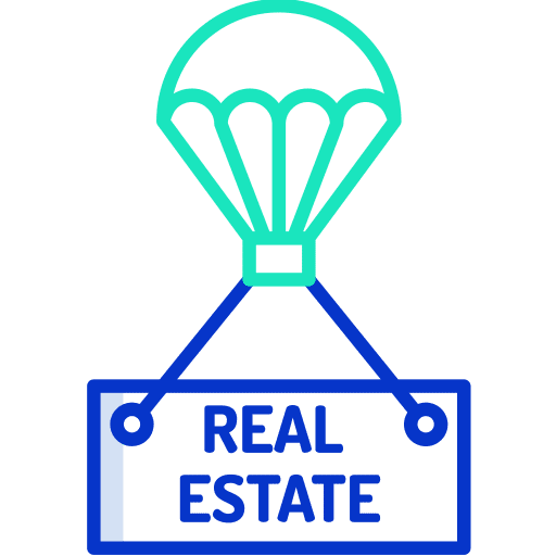 Location real estate air hot balloon location icon