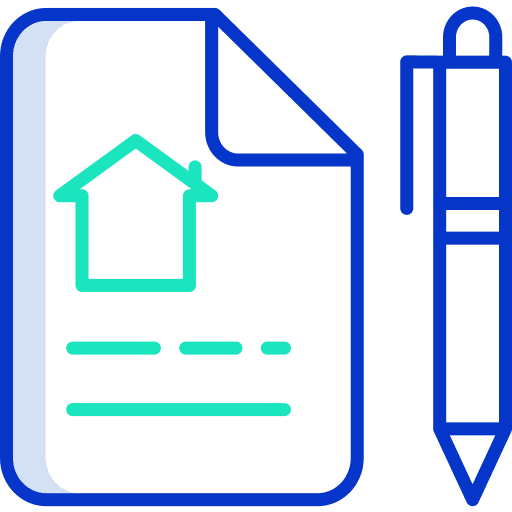 Mortgage contract real estate mortgage icon