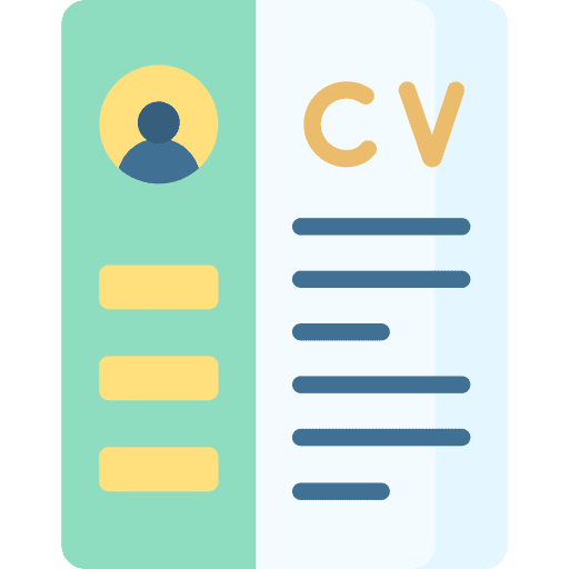 Cv curriculum vitae personal info cv icon