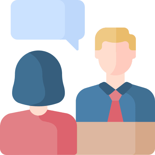 Job interview human resources one on one job interview icon