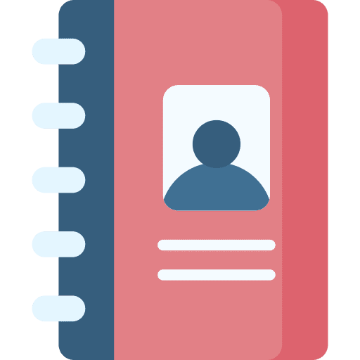 Book book contact list profile icon Book book contact list profile icon