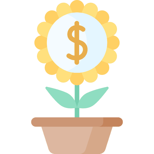 Investment bank growth currency icon Investment bank growth currency icon