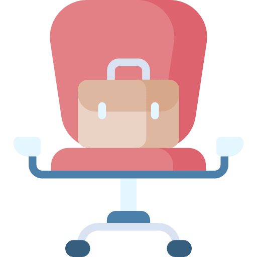 Office chair working briefcase comfortable icon Office chair working briefcase comfortable icon