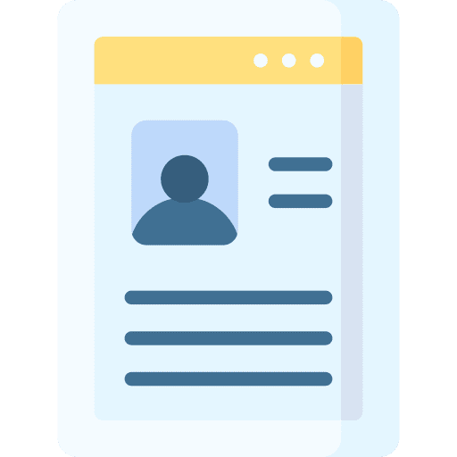 Profile interface business and finance seo and web icon Profile interface business and finance seo and web icon