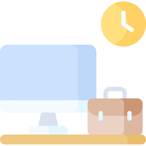 Working business clock professions and jobs icon Working business clock professions and jobs icon