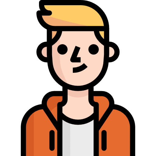 Boy man profile white man icon