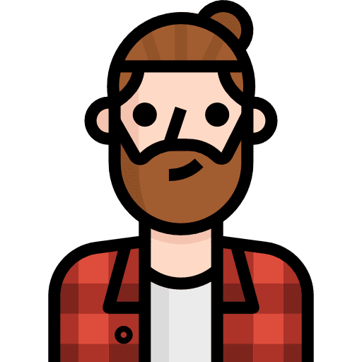 Man hipster profile avatar icon