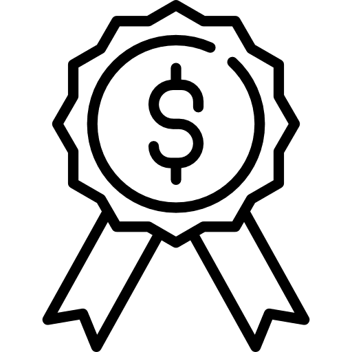 Award business and finance dollar business icon