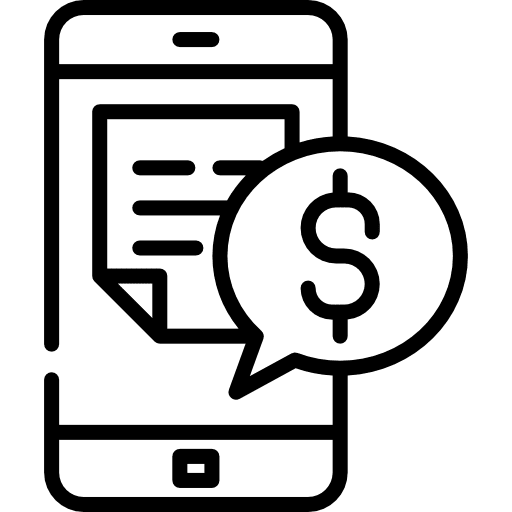 Mobile business and finance bank payment method icon