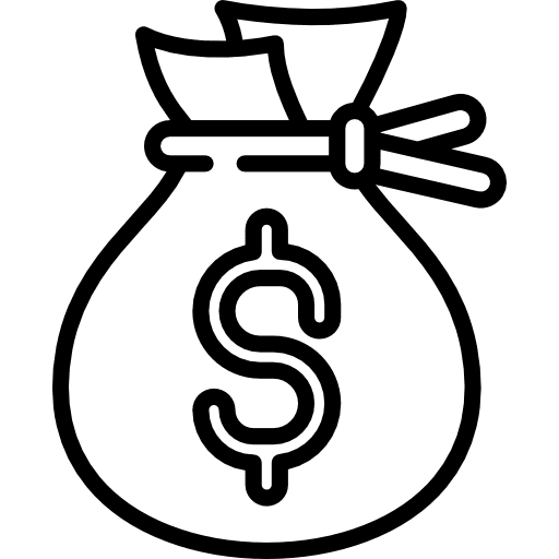 Money bag business and finance dollar symbol icon