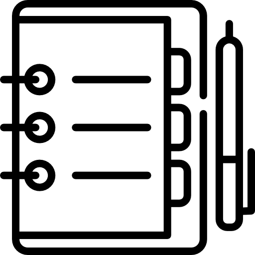 Notebook address book bookmark business icon