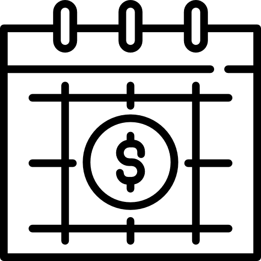 Calendar time and date statistics business icon Calendar time and date statistics business icon