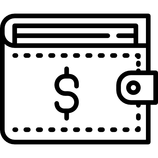 Wallet business and finance card billfold icon Wallet business and finance card billfold icon