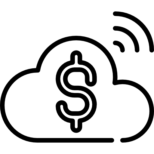 Cloud cloud commerce and shopping payment method icon Cloud cloud commerce and shopping payment method icon