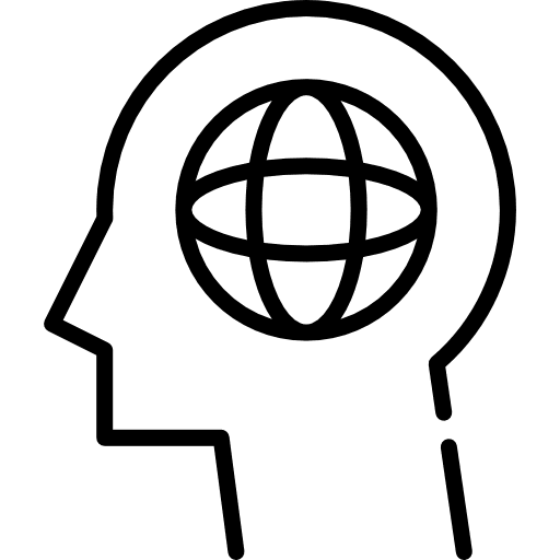 Global head people idea icon Global head people idea icon